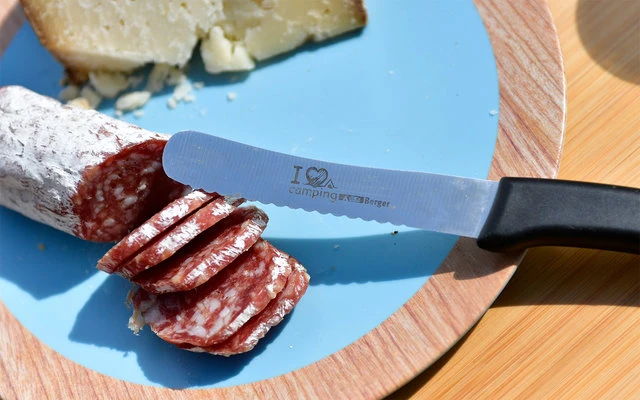 Cuchillo De Desayuno Berger I Love Camping Rojo