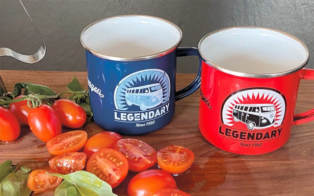 Colección VW T1 Bulli Juego De Tazas De Esmalte 2 Piezas 350 Ml - Imagen 3