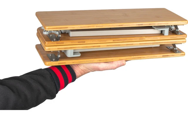 Bo-Camp Urban Outdoor Southwark Mesa Enrollable De Bambú Y Aluminio 60 X 40 Cm - Imagen 4