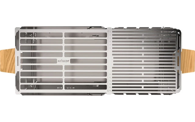 Parrilla De Carbón De Acero Inoxidable Extensible Knister Premium Con Pincho Incluido - Imagen 5