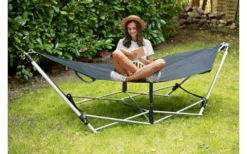 Hamaca Hoberg Con Armazón Plegable Y Bolsa De Transporte
